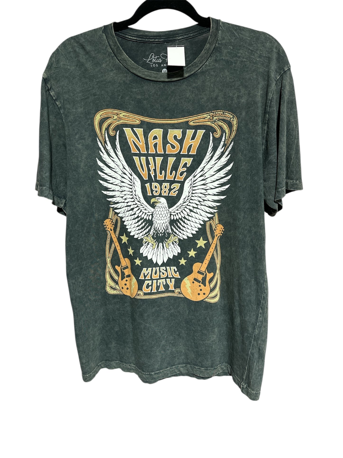 WASHED/ GREEN LOSTUS FASHION NASHVILLE TEE, MED