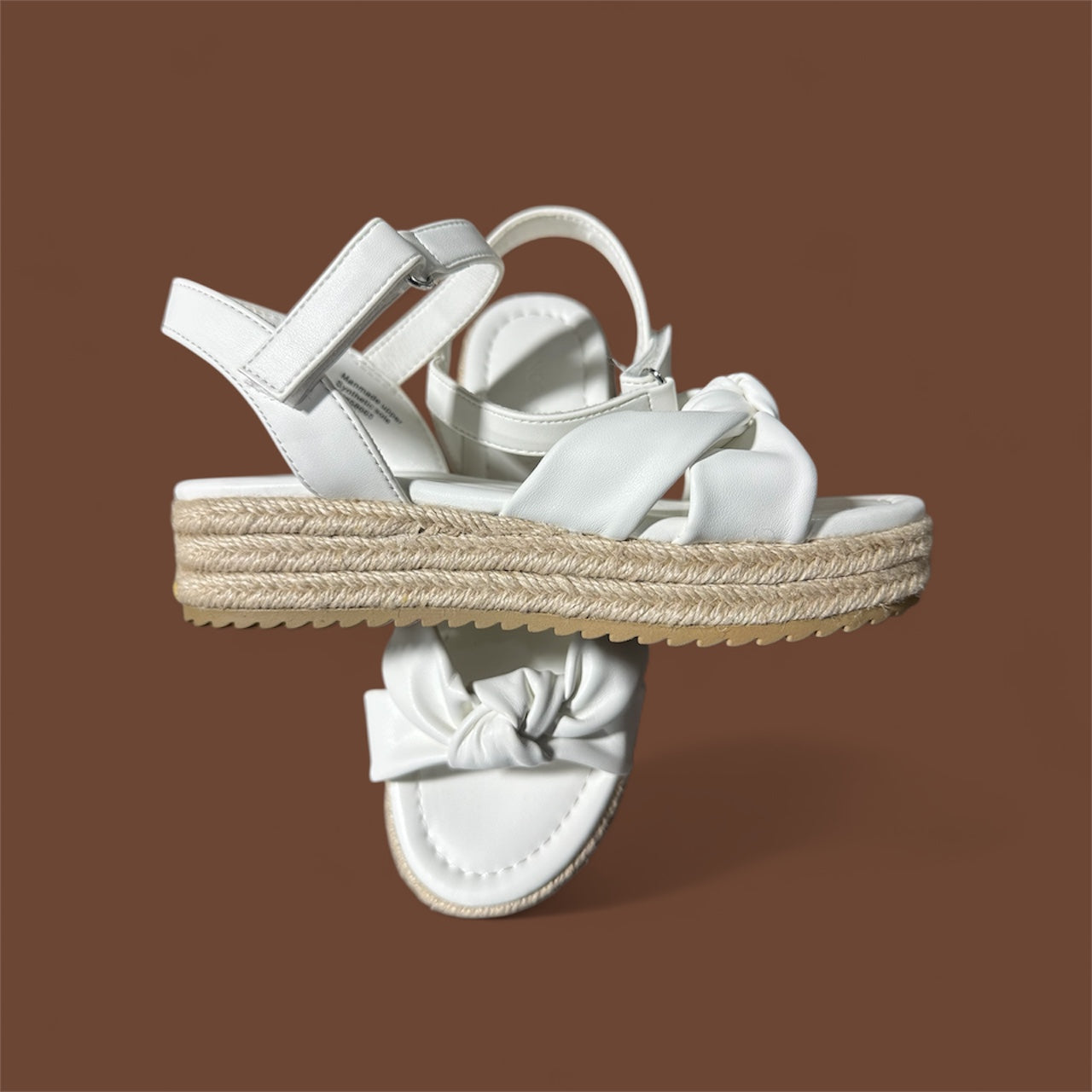 WHITE NORDSTROM KIDS BREN WEDGE SANDAL, 1