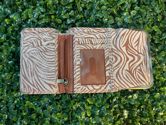 RED/CREAM HOBO WALLET