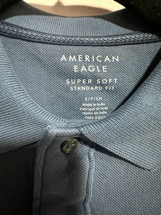 BLUE AMERICAN EAGLE POLO, SMALL
