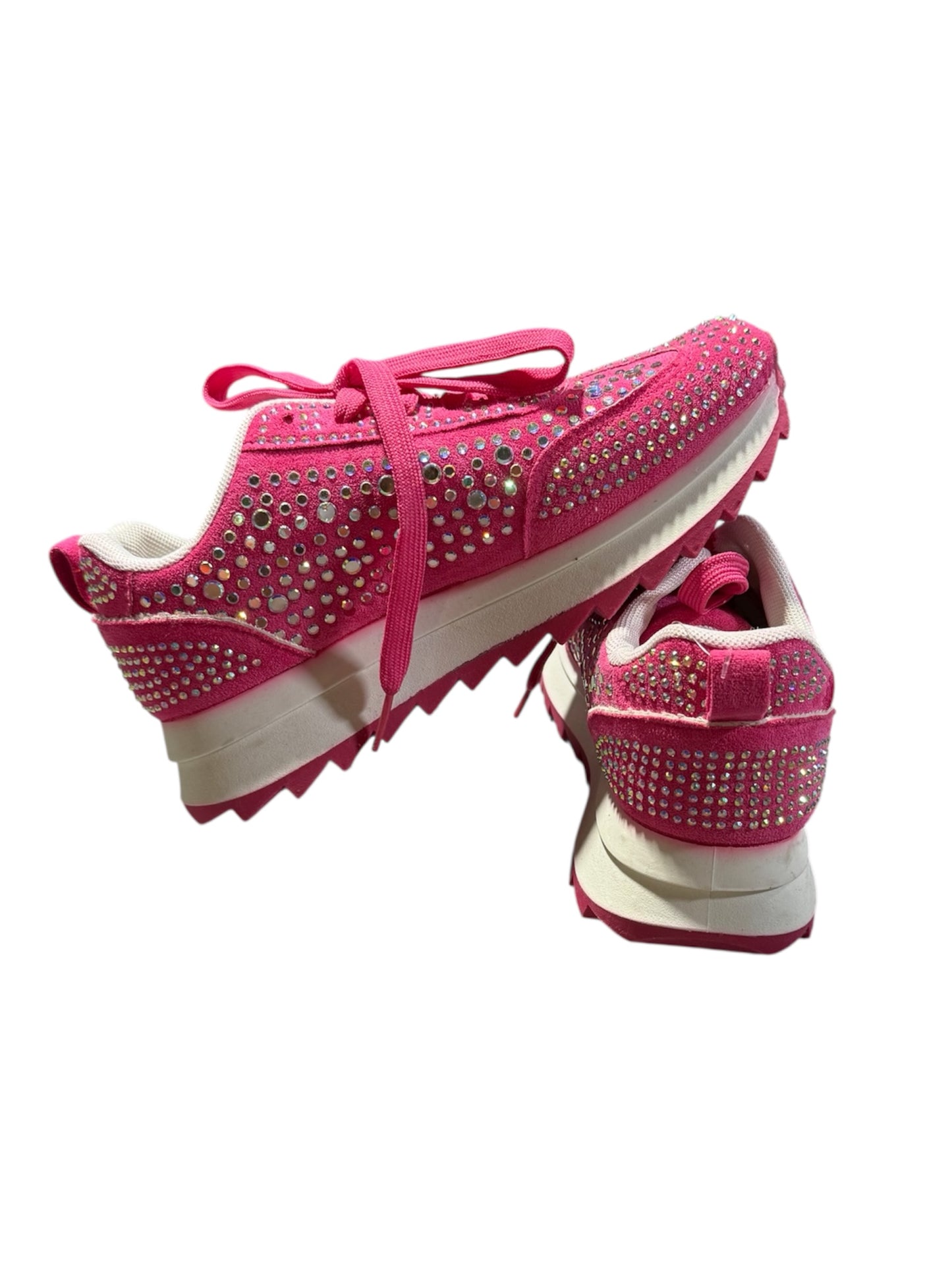 PINK/ SEQUIN YOKI SPARKLE SNEAKERS, 6