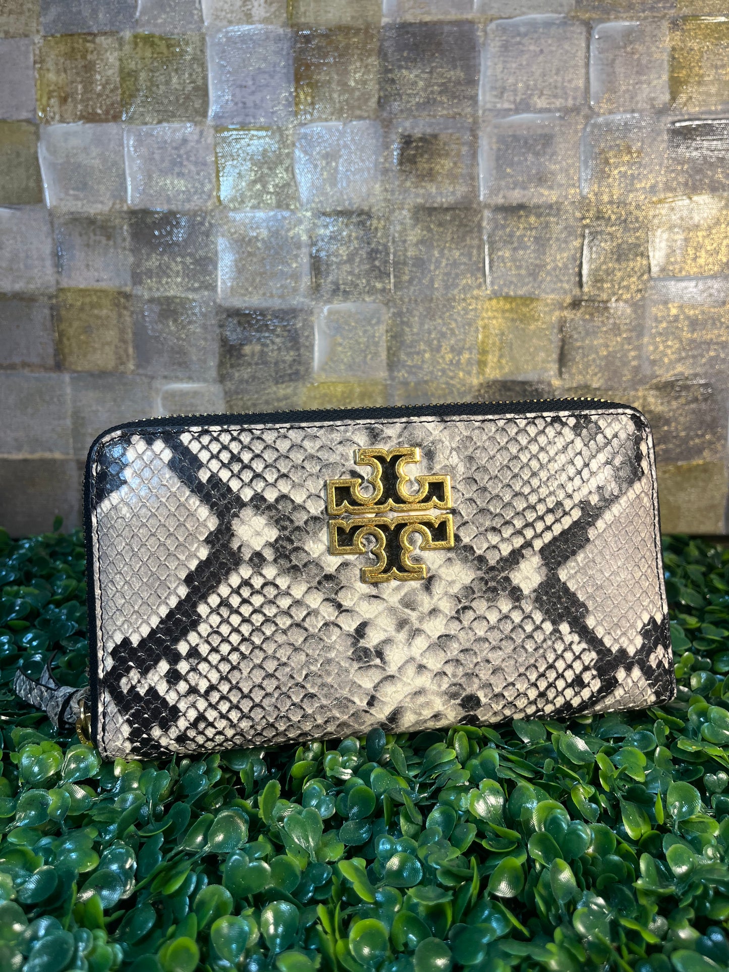 snakeskin WALLET TORY BURCH