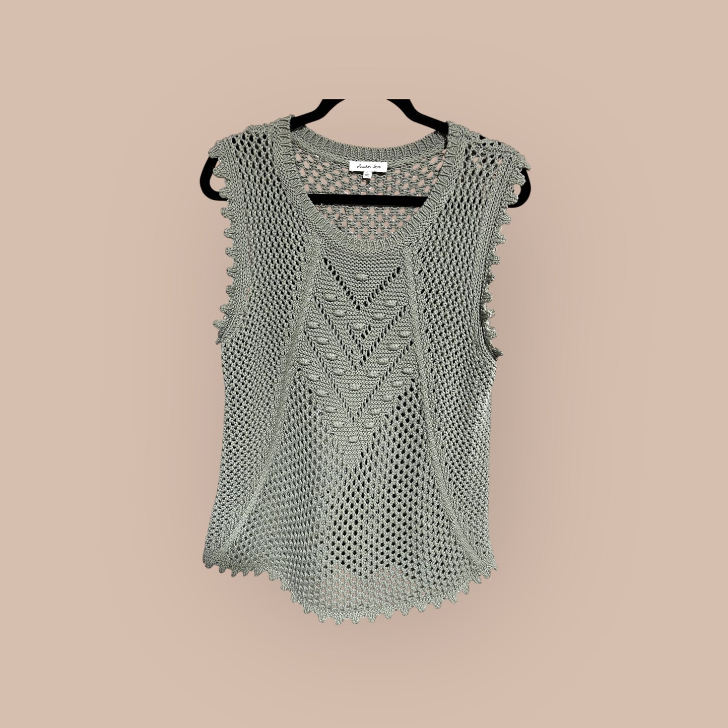 TEAL/ GRAY ANOTHER LOVE SWEATER, LARGE