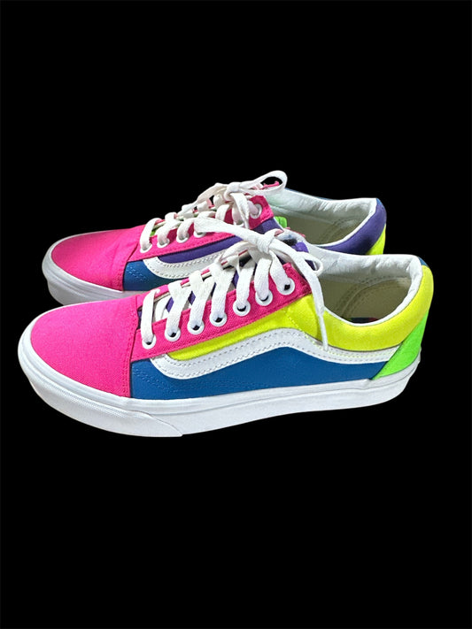 NEON/ MULTI VAN'S COLOR BLOCK SKATEBOARD, 6.5