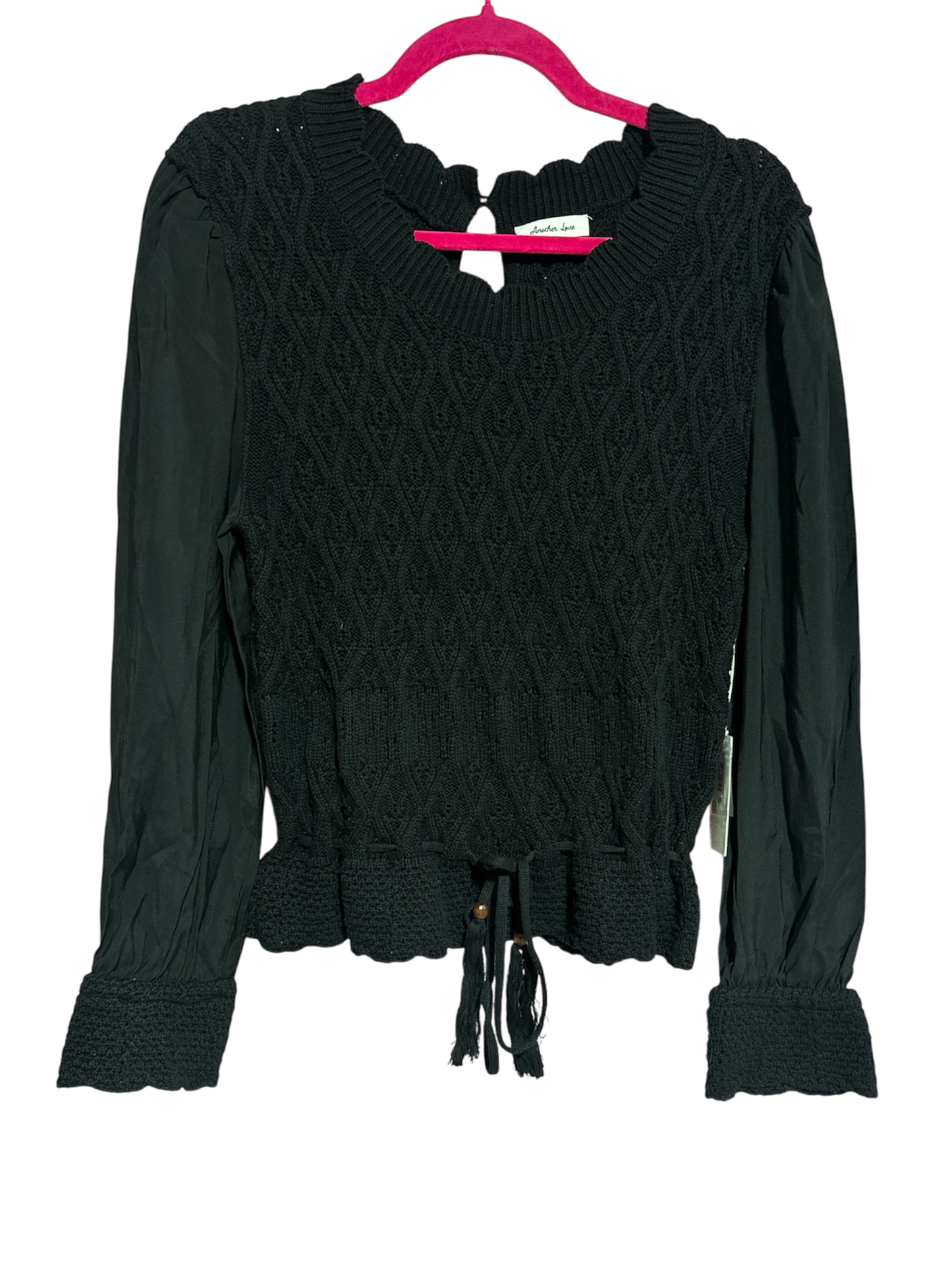 BLACK ANOTHER LOVE MARILYN TOP, MED