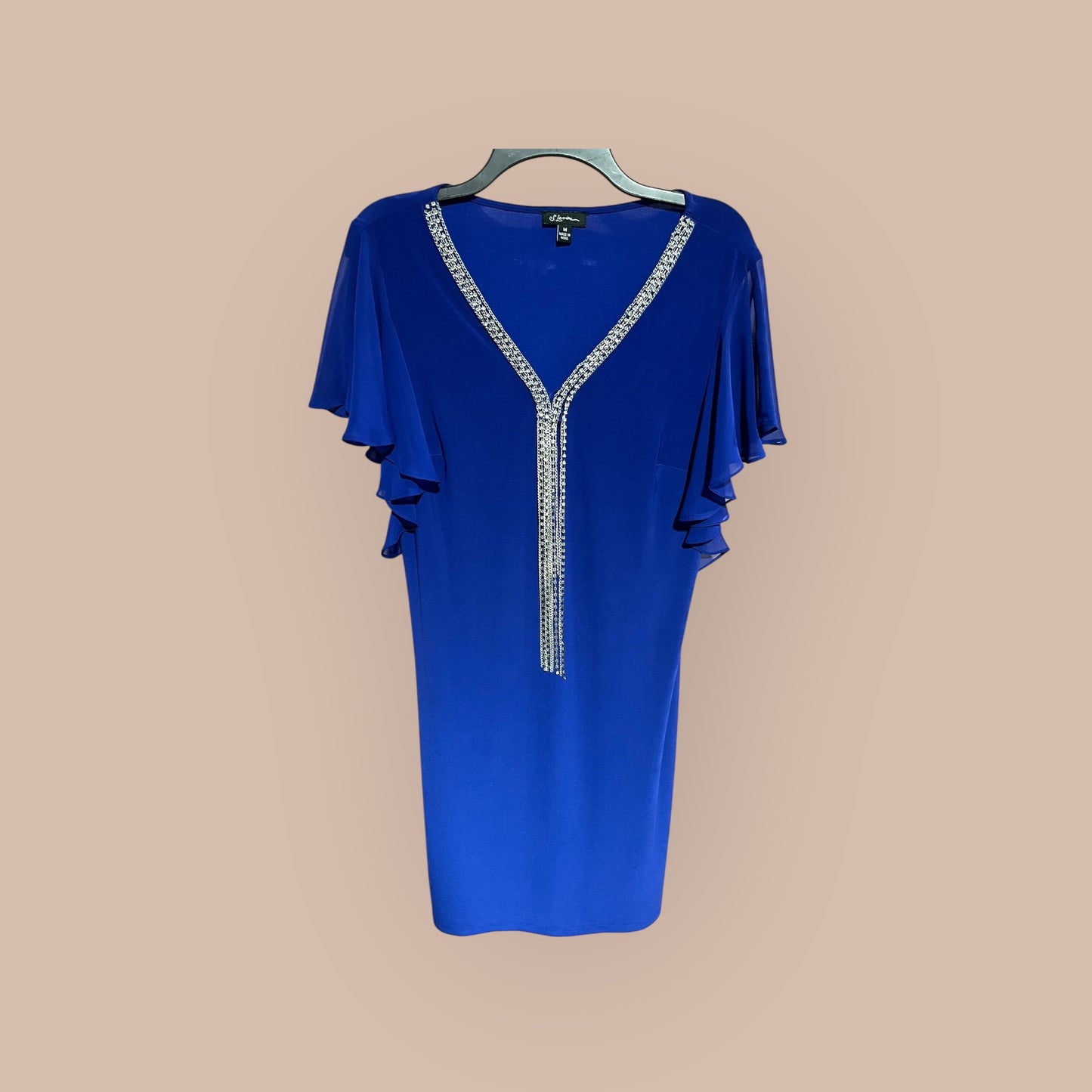 BLUE S LEVINE DRESS, MED
