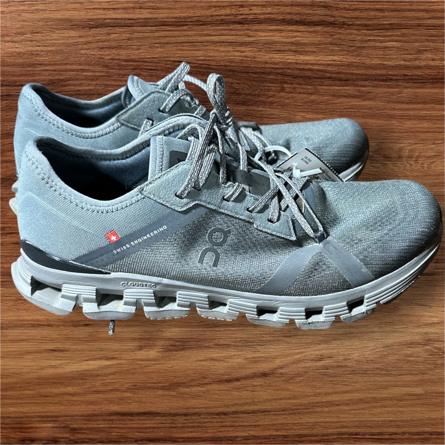 GRAY ON CLOUD SNEAKERS, 8.5