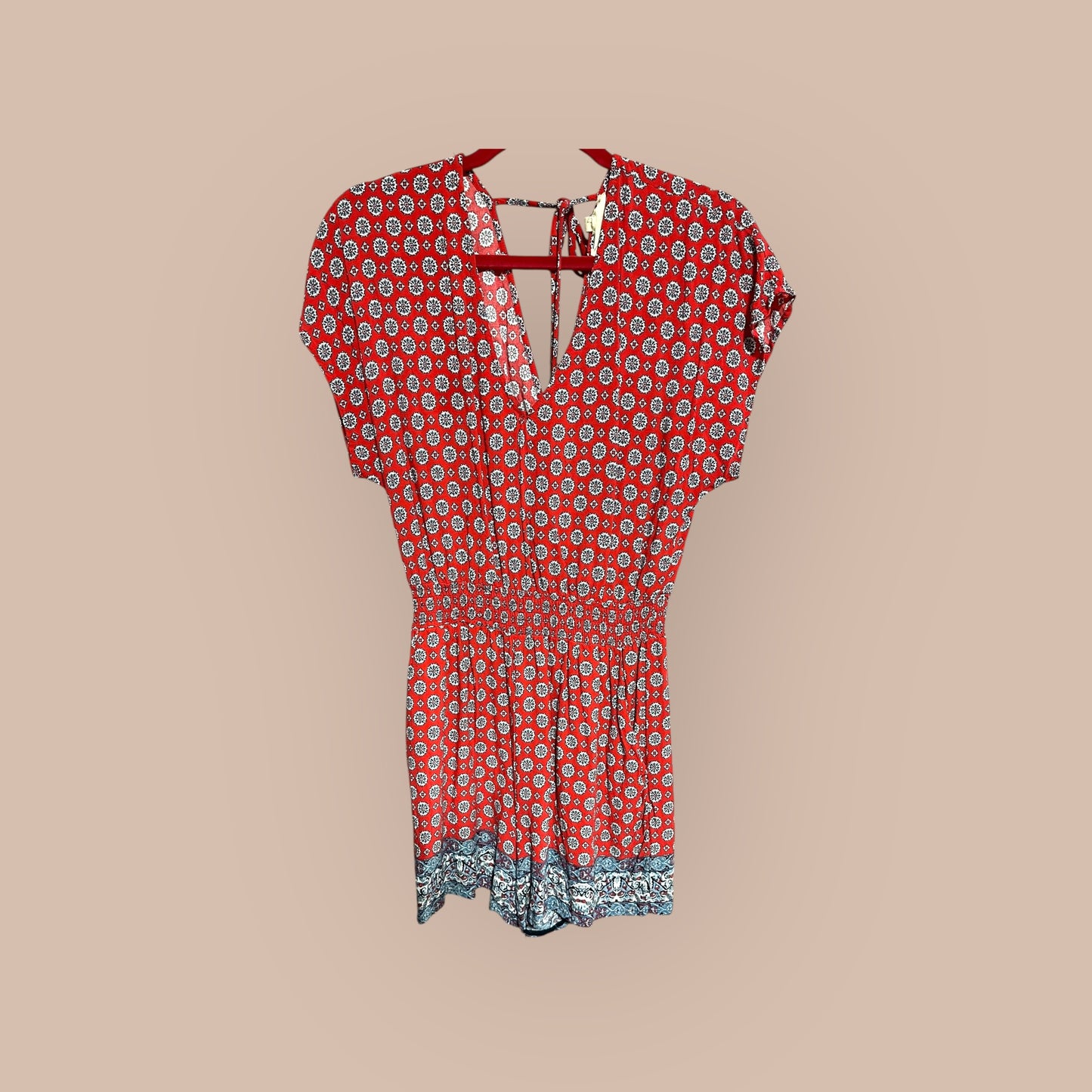 RED/ WHITE/ BLUE ROMPER ROMPER, SMALL