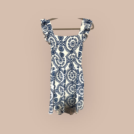 BLUE/ WHITE SHEIN DRESS, LARGE