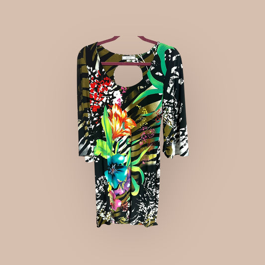 BLACK/ MULTI LAURA MAX DRESS, MED