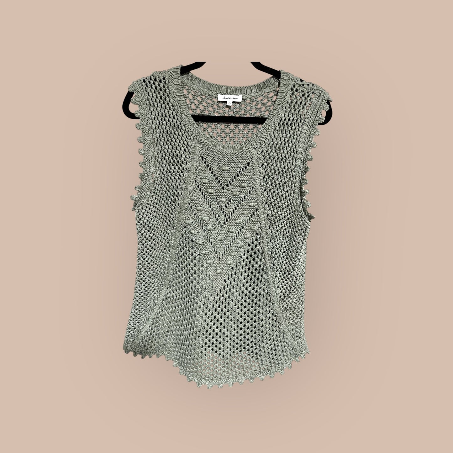 TEAL/ GRAY ANOTHER LOVE SWEATER, LARGE