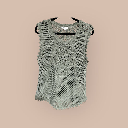 TEAL/ GRAY ANOTHER LOVE SWEATER, LARGE