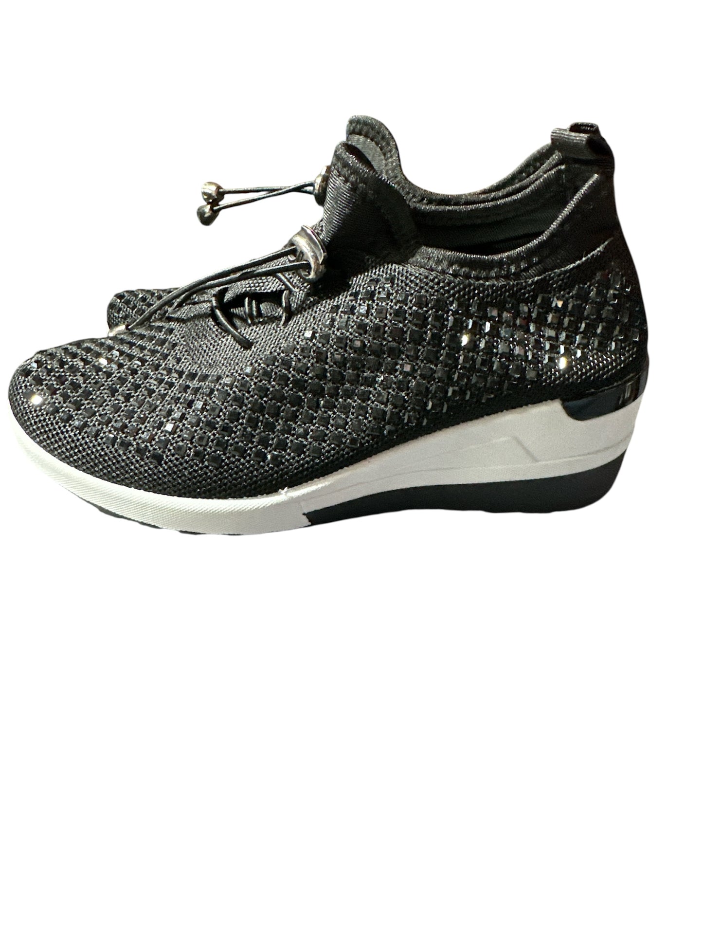 BLACK ATALINA GLITTER SNEAKERS, 6