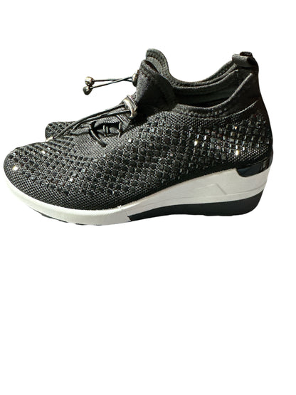 BLACK ATALINA GLITTER SNEAKERS, 6