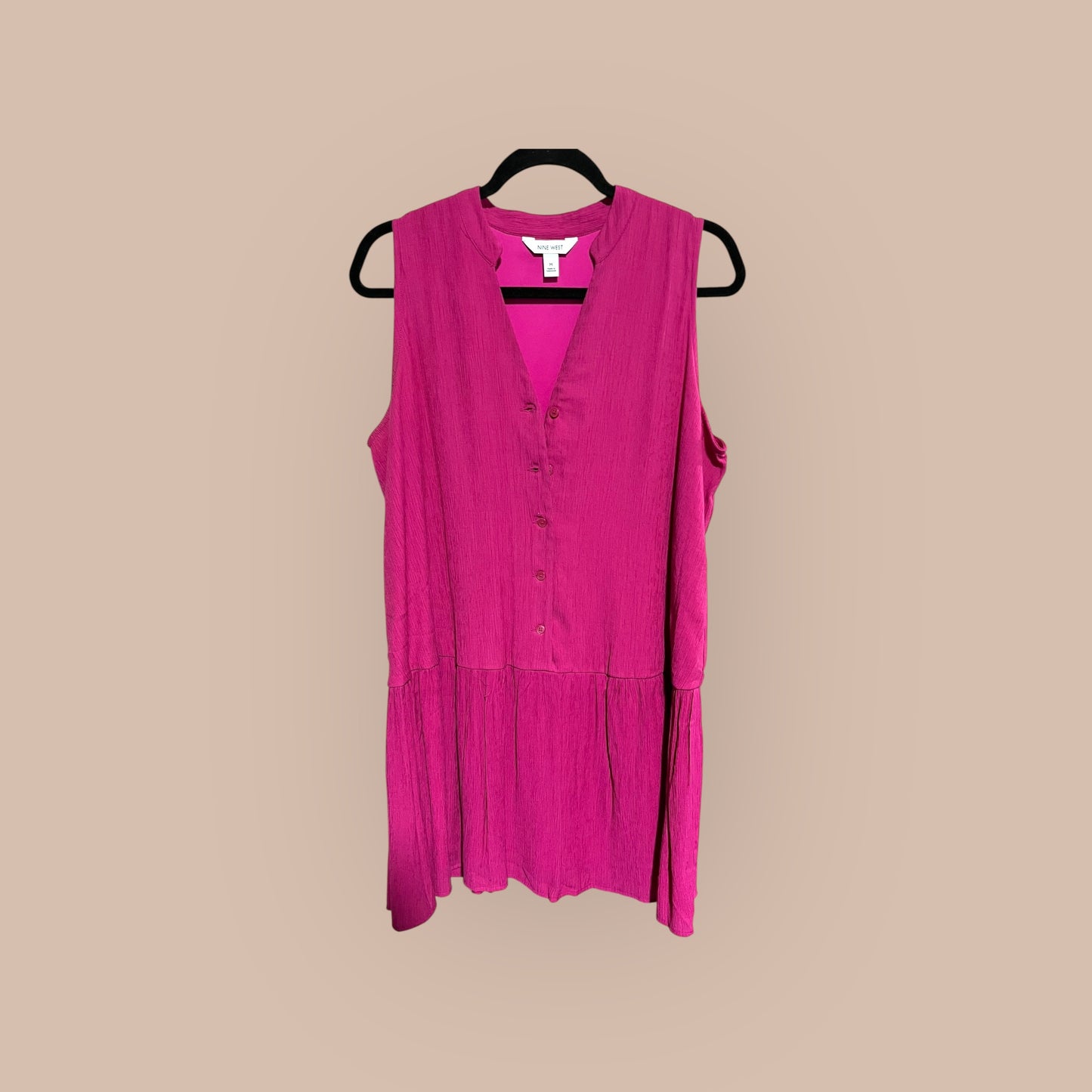 HOT PINK NINE WEST DRESS, MEDIUM
