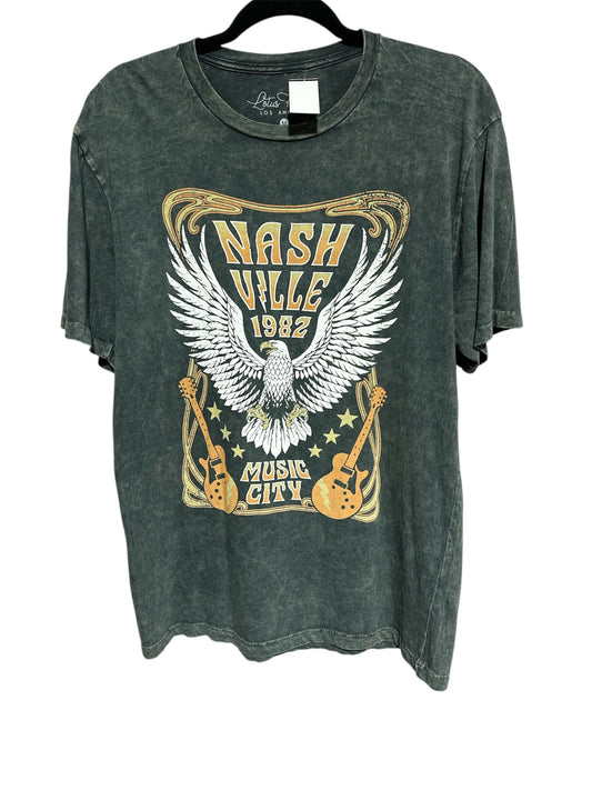 WASHED/ GREEN LOSTUS FASHION NASHVILLE TEE, MED