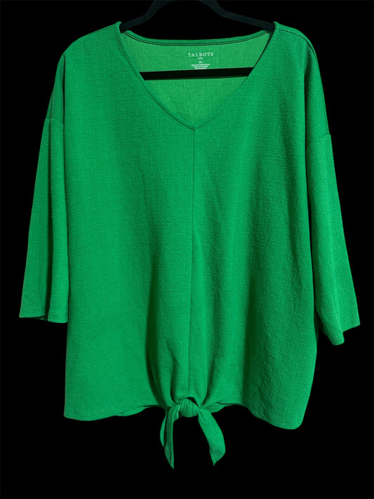GREEN TALBOTS PLUX TOP, 2X