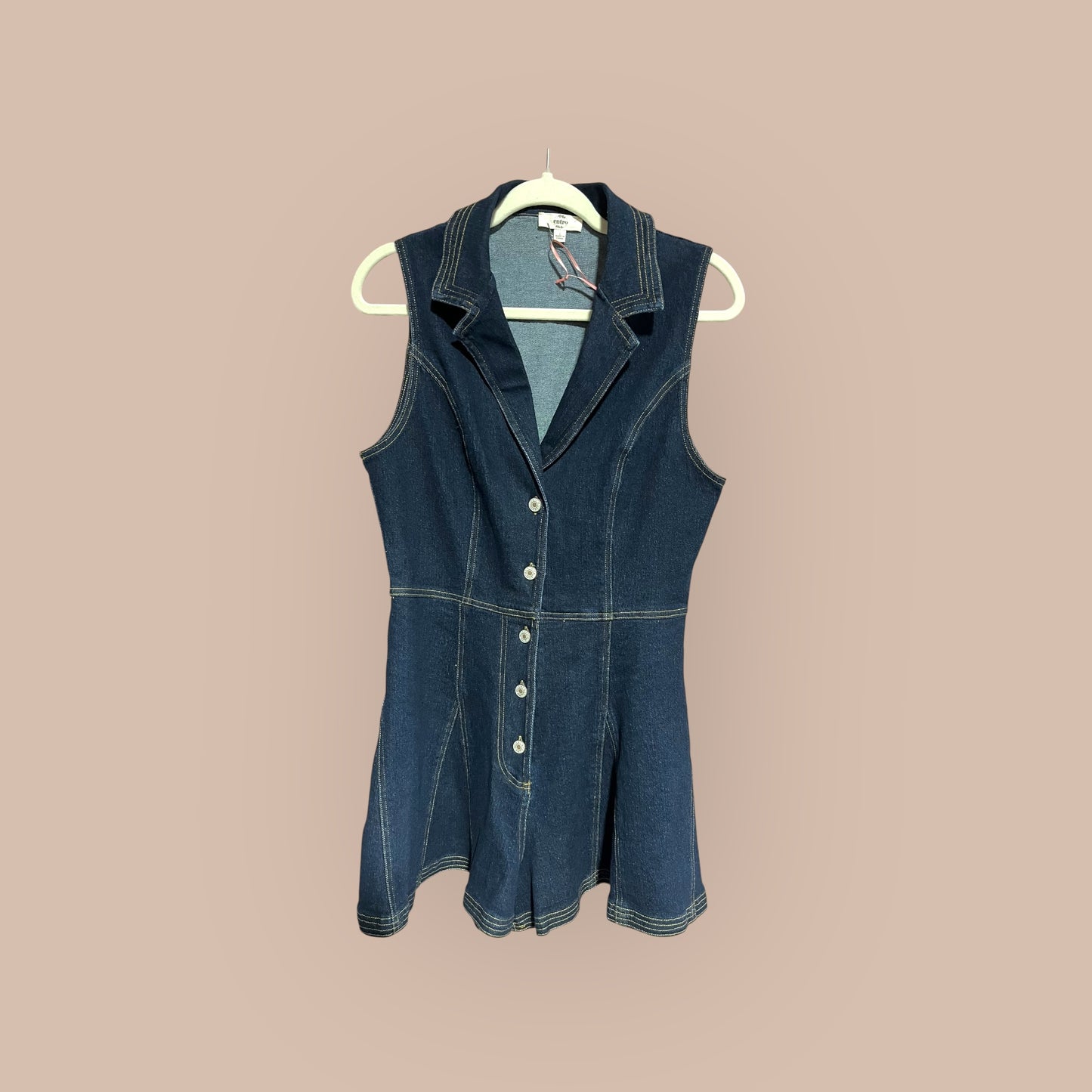 DENIM ENTRO ROMPER, LARGE