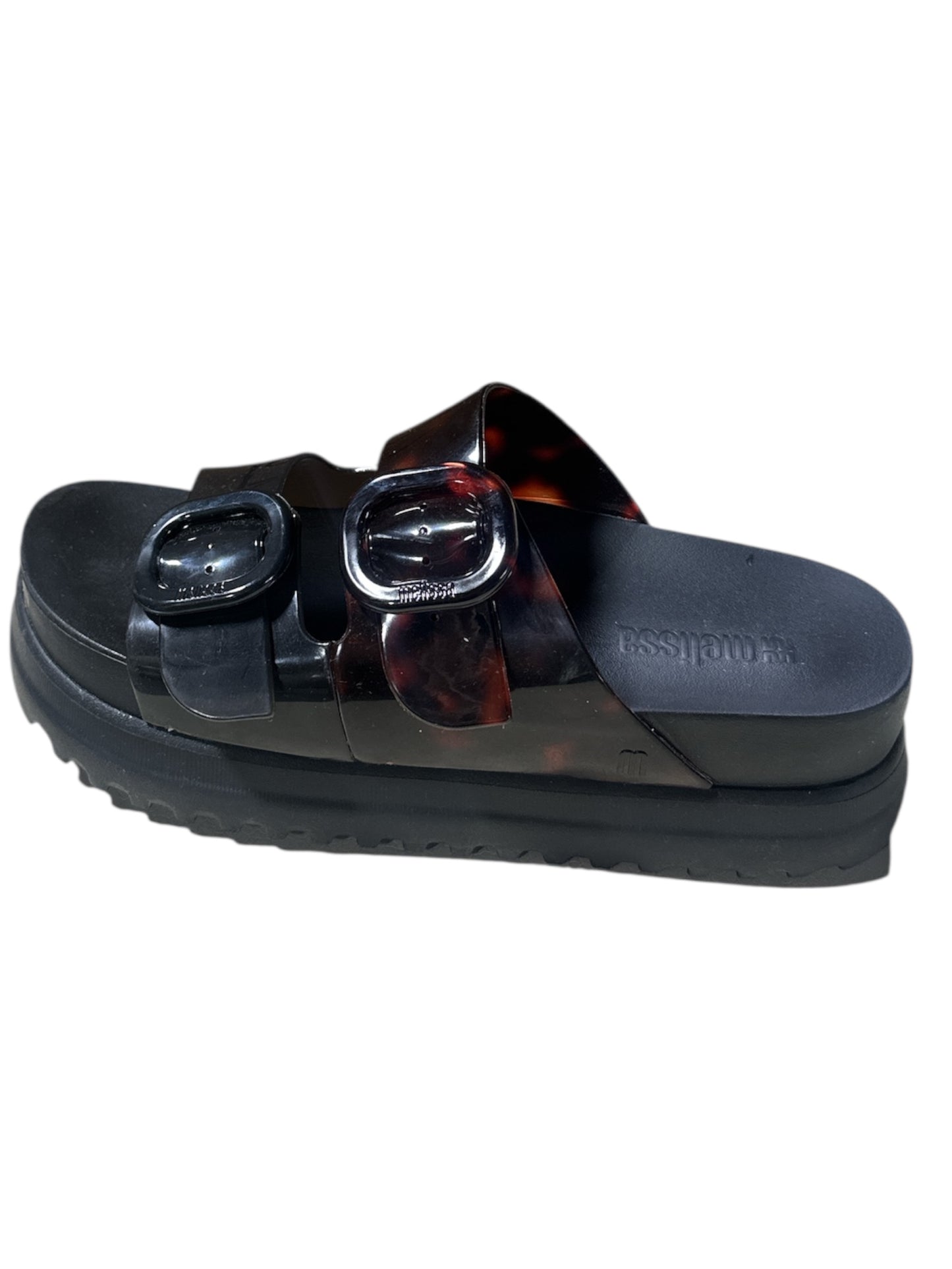 BLACK/ TORTOISE MELISSA SLIDES, 8