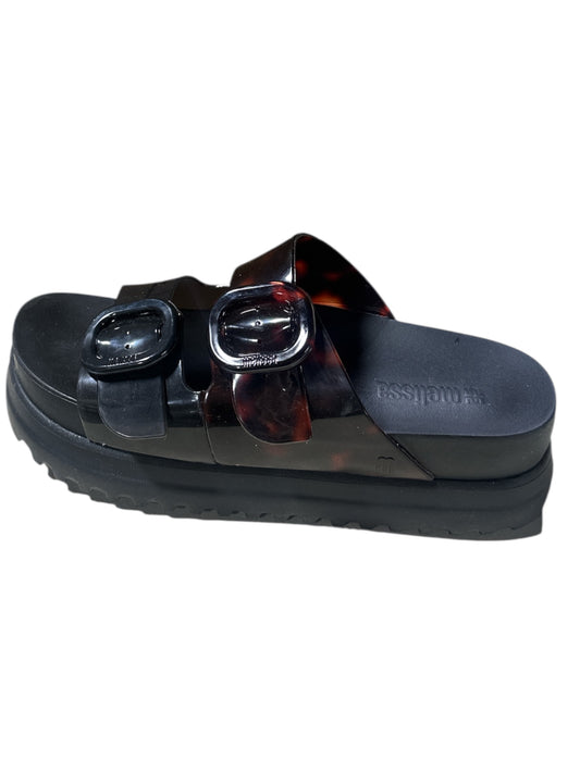 BLACK/ TORTOISE MELISSA SLIDES, 8