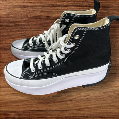 BLACK/ WHITE CONVERSE RUN STAR PLATFORM, 9