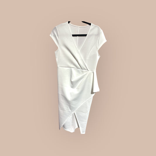 WHITE DRESS WHITE FITTED, LARGE