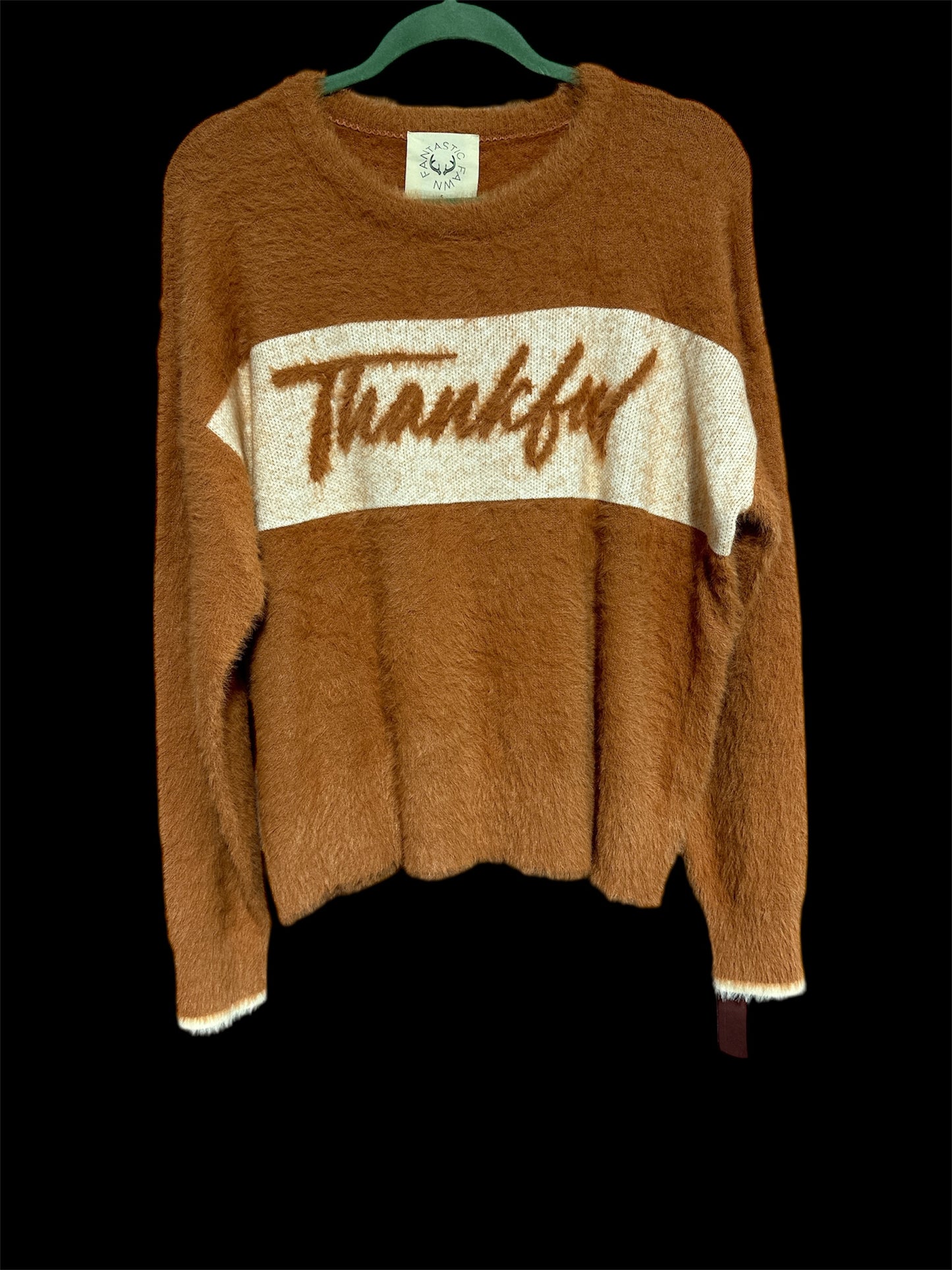 BROWN FANTASTIC FAWN THANKFUL TOP, SMALL