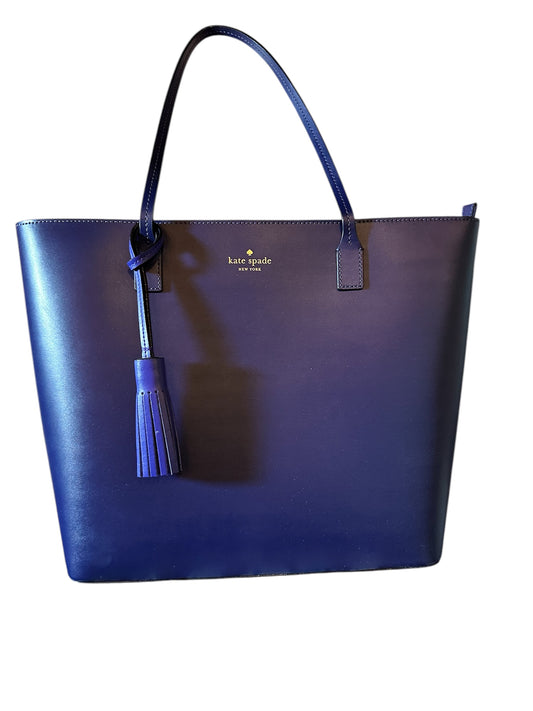 BLUE KATE SPADE LEATHER TOTE