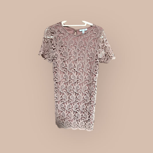 MAUVE RARE EDITION LACE DRESS, SMALL