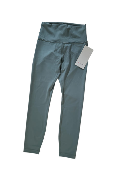 GREEN LULULEMON WUNDER TRAIN LEGGINGS, 6