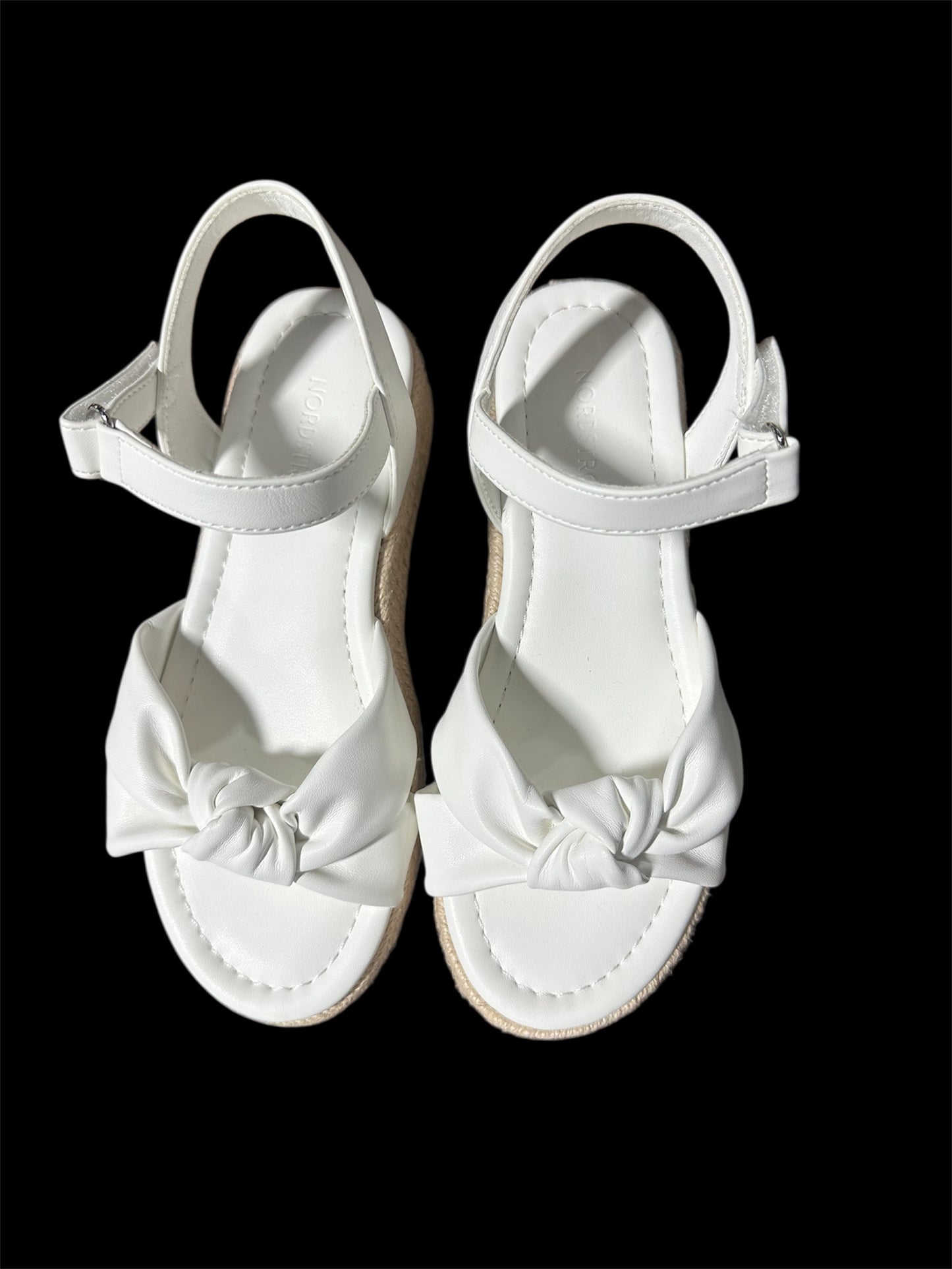 WHITE NORDSTROM KIDS BREN WEDGE SANDAL, 1