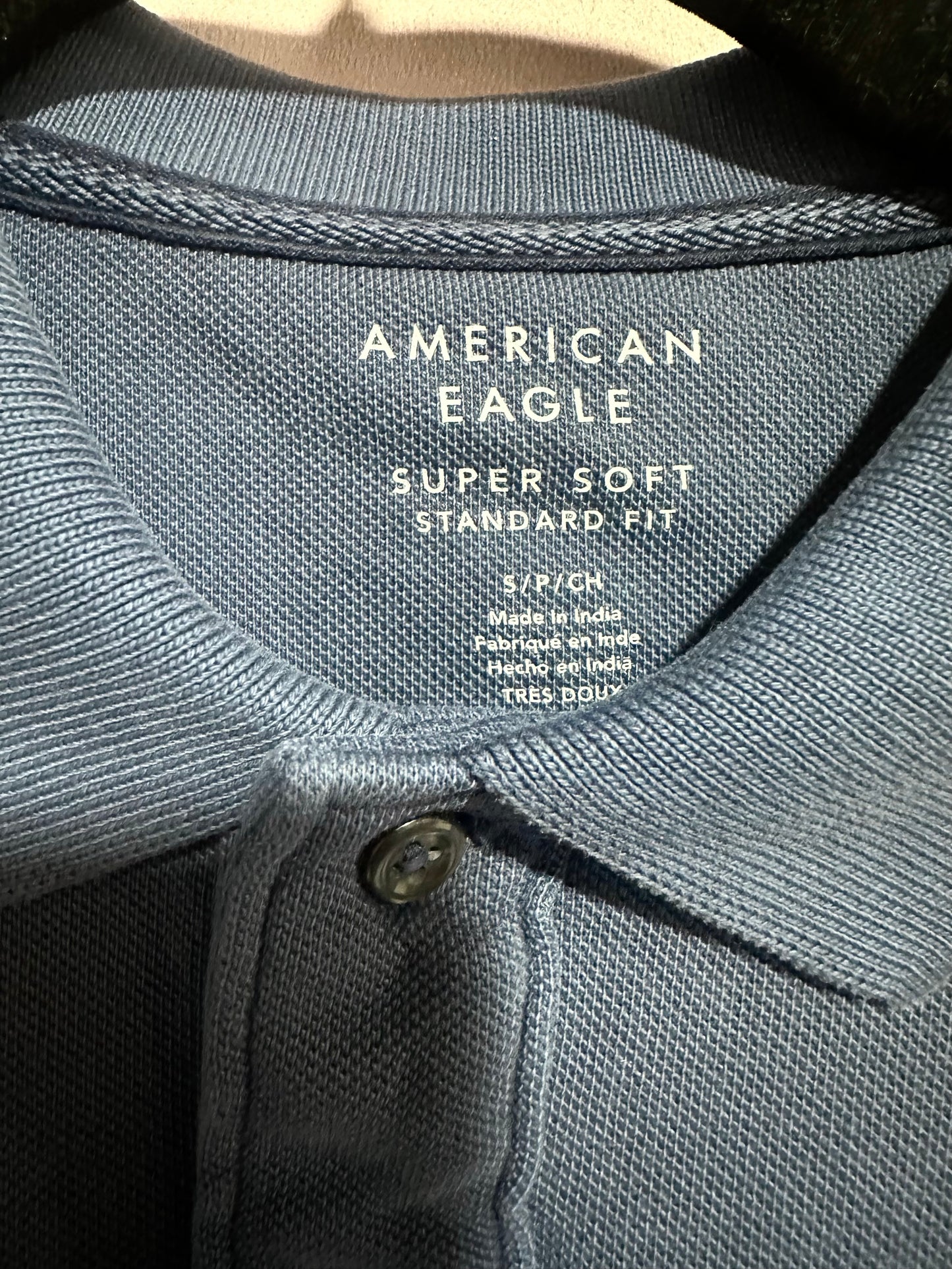 BLUE AMERICAN EAGLE POLO, SMALL