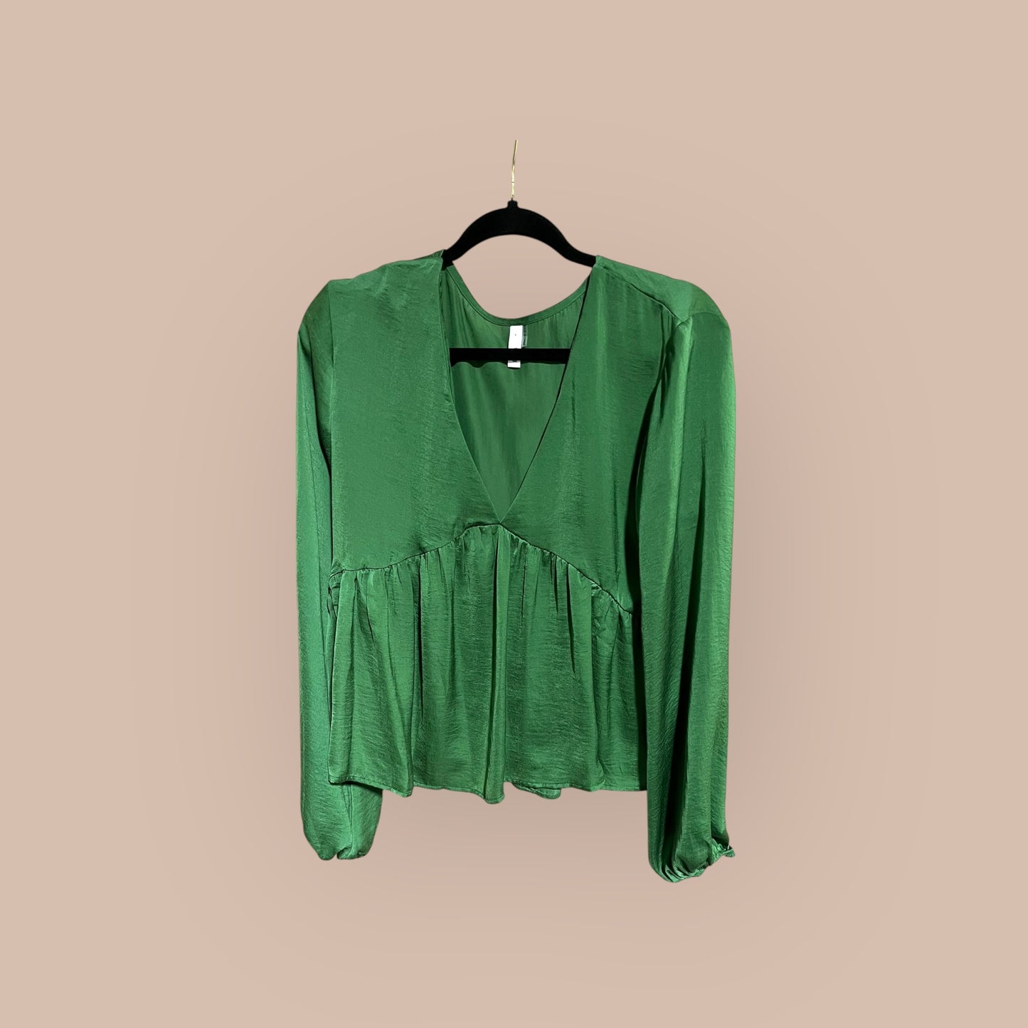 GREEN GLAM TOP, LARGE