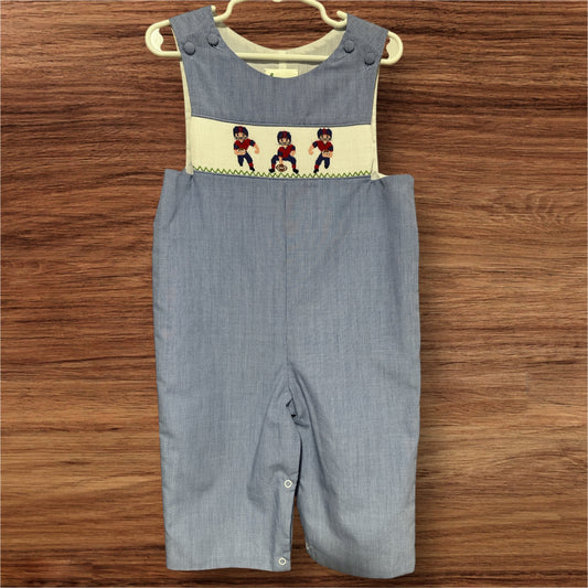 BLUE/ RED/ WHITE ZUCCINI FOOTBALL SMOCK, 24M