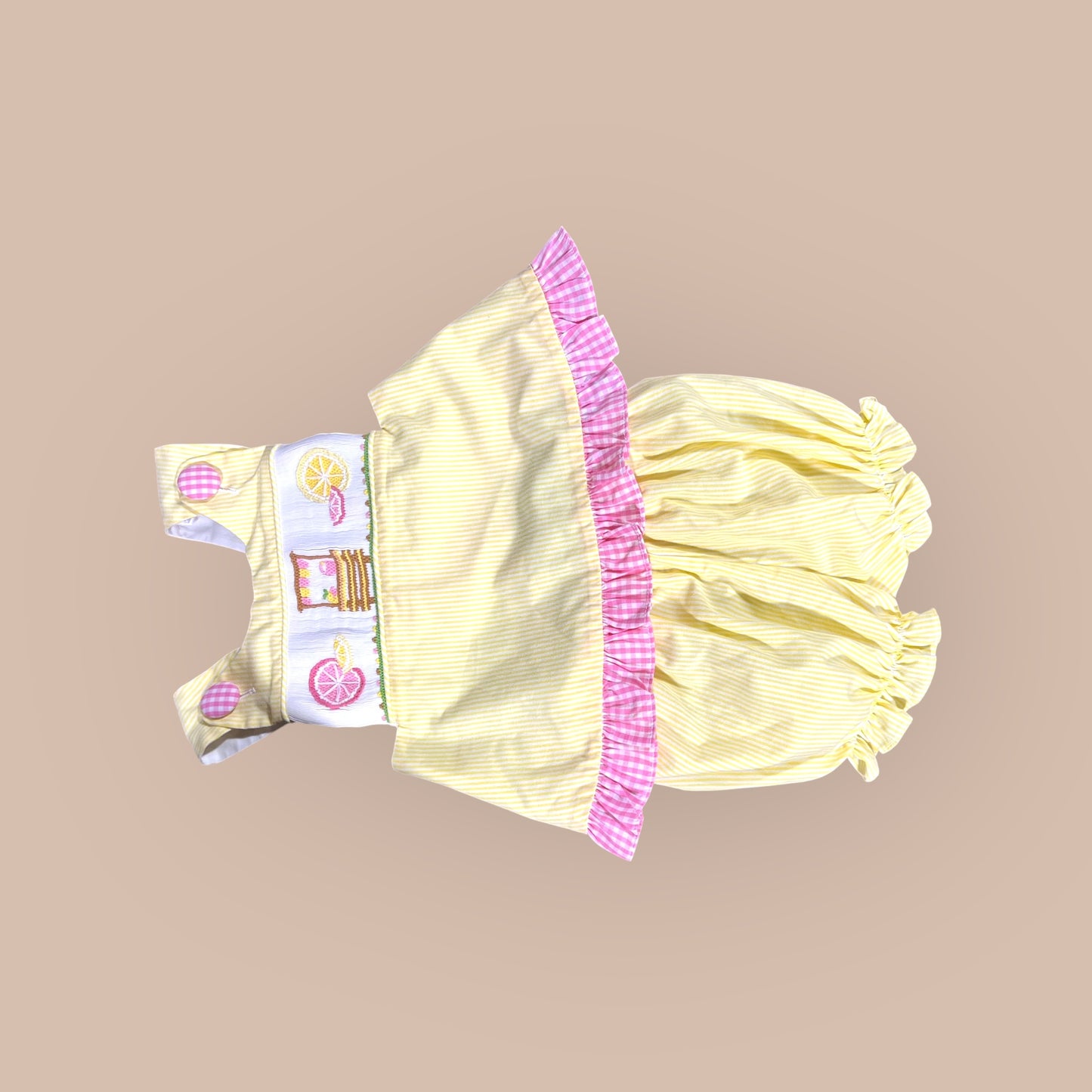 YELLOW STITCHY FISH SMOCKED, 3M