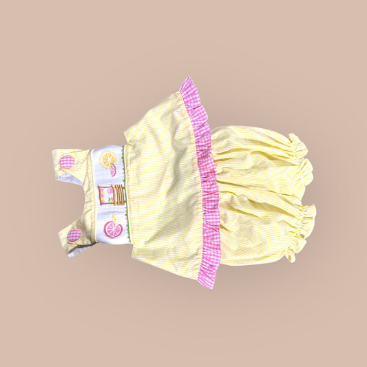 YELLOW STITCHY FISH SMOCKED, 3M