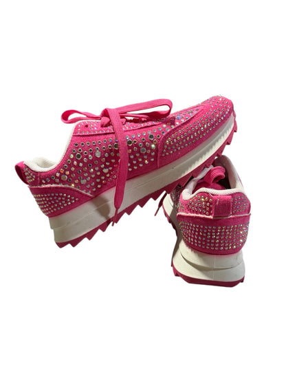 PINK/ SEQUIN YOKI SPARKLE SNEAKERS, 6