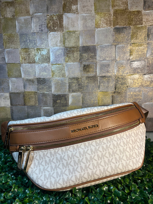 BROWN/ GOLD MICHAEL KORS BELT BAG, NEW