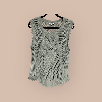 TEAL/ GRAY ANOTHER LOVE SWEATER, LARGE