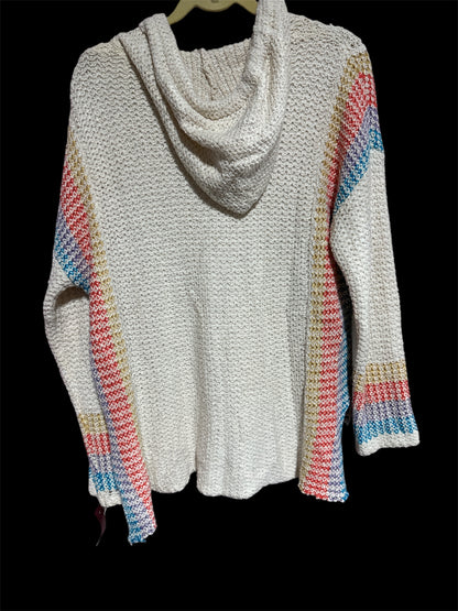 BEIGE/ MULTI VINTAGE HAVANA PULLOVER , SMALL