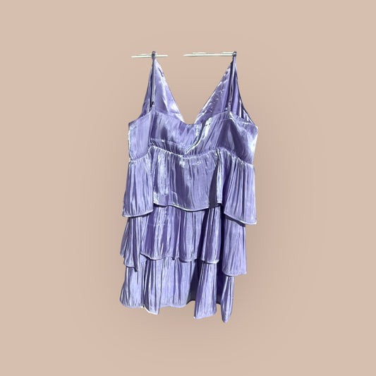 PURPLE TCEC SATIN DRESS, LARGE