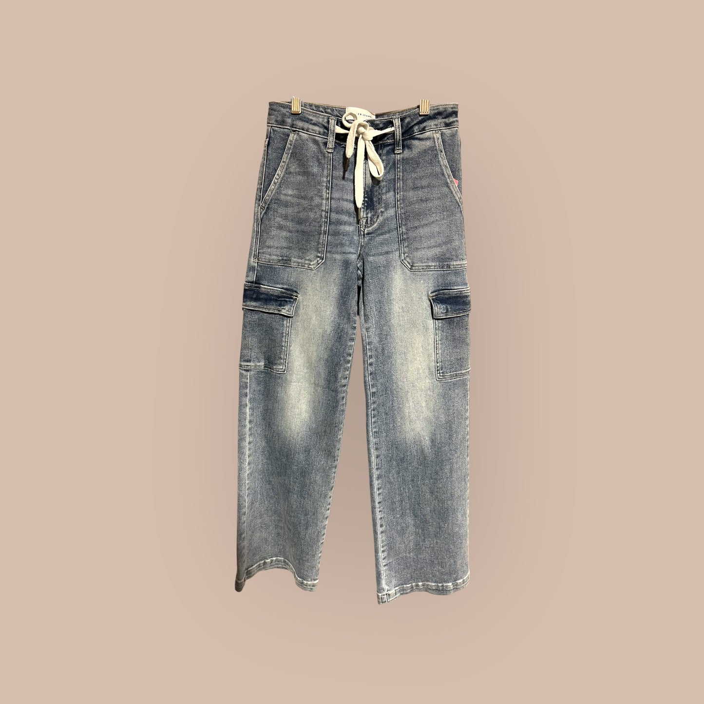 DENIM RISEN FLARE JEANS, 5