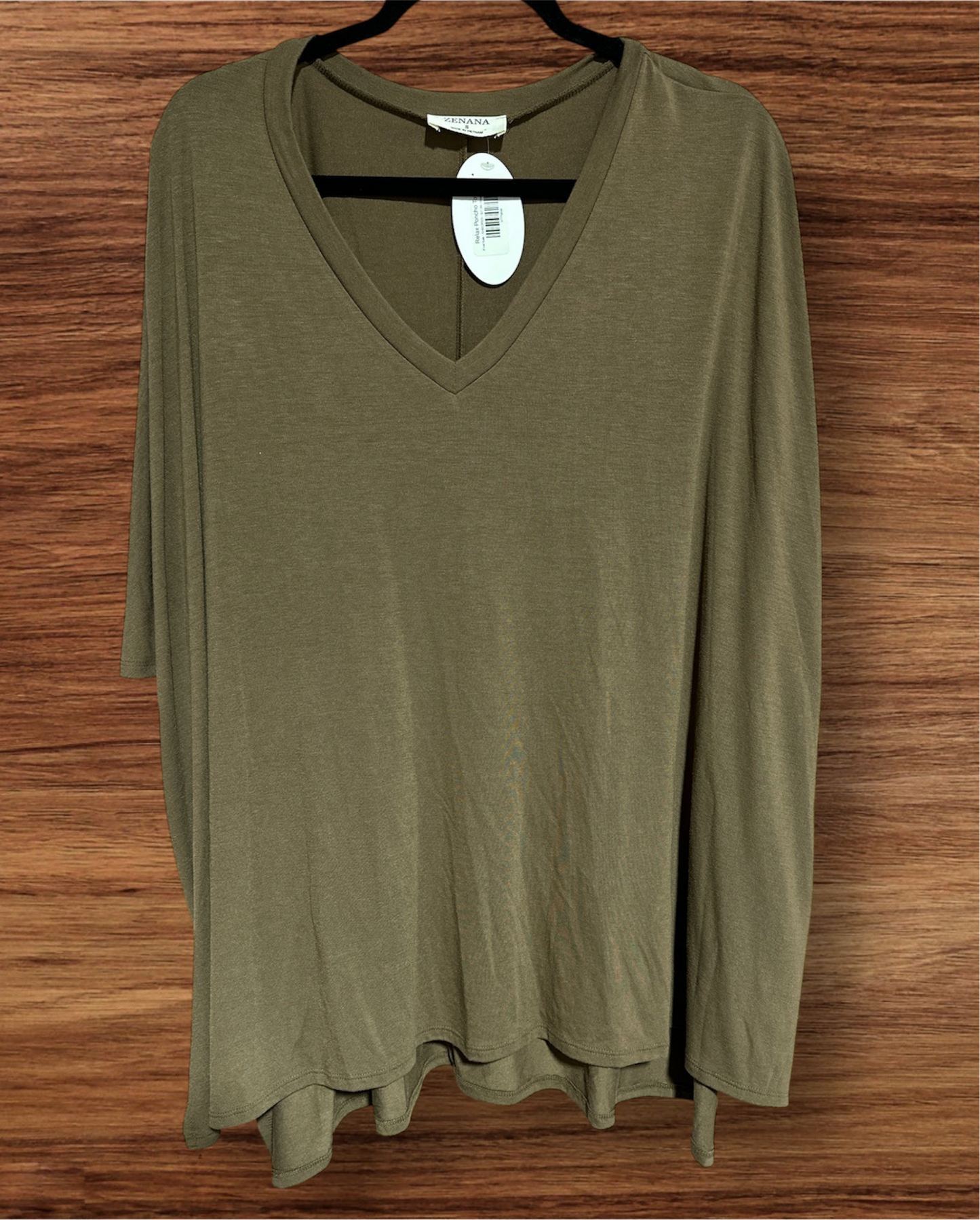 MOCHA ZENANA PONCHO RELAXED, SMALL