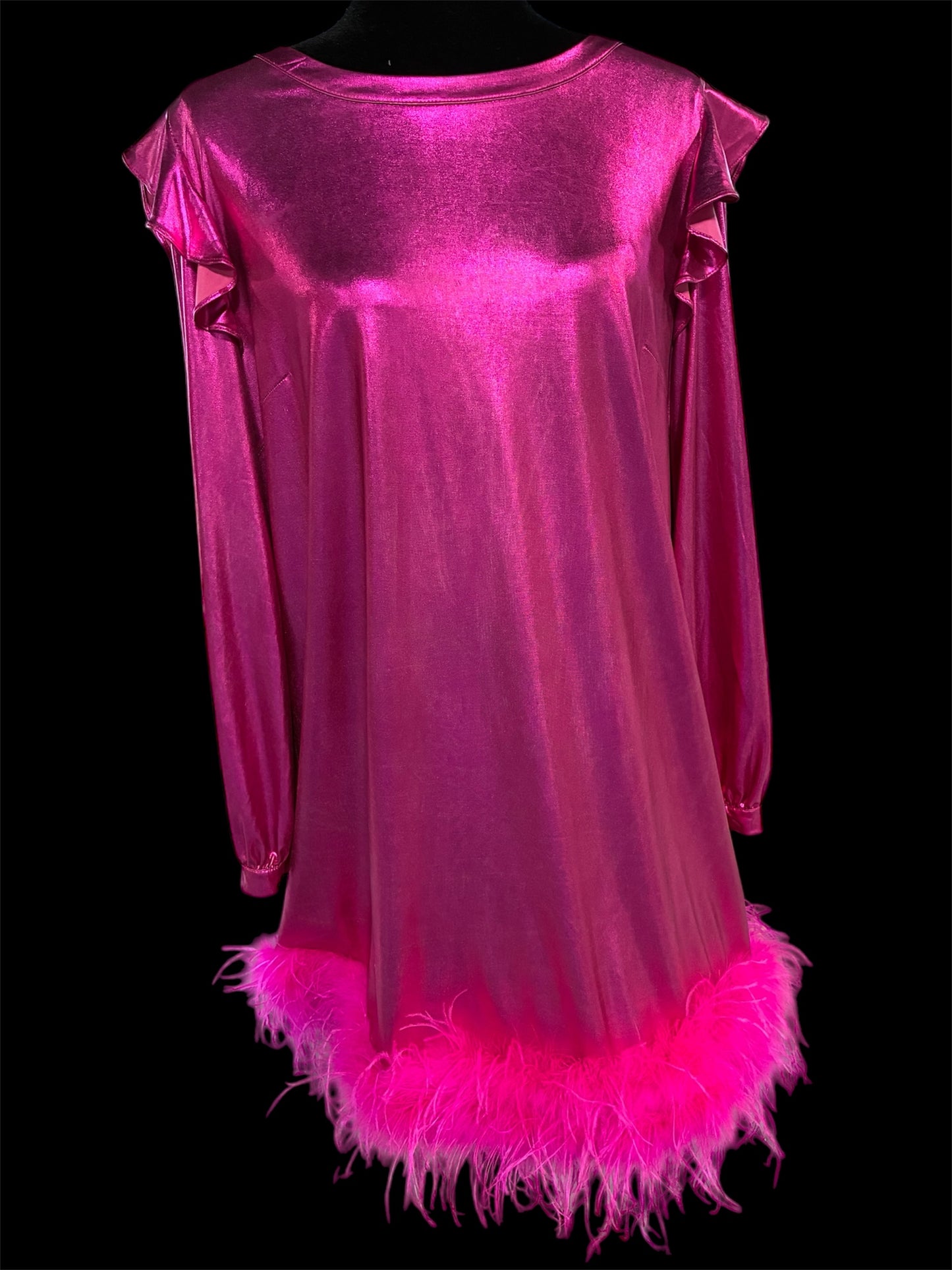 PINK JODIFL HOT PINK DRESS, LARGE