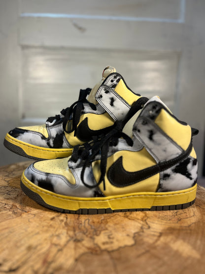 YELLOW/ BLACK/ GRAY NIKE NIKE DUNK HIGH, 9