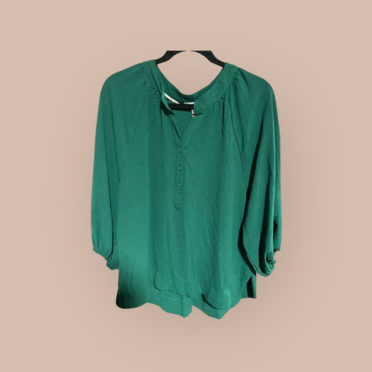 GREEN UMGEE TOP, MED