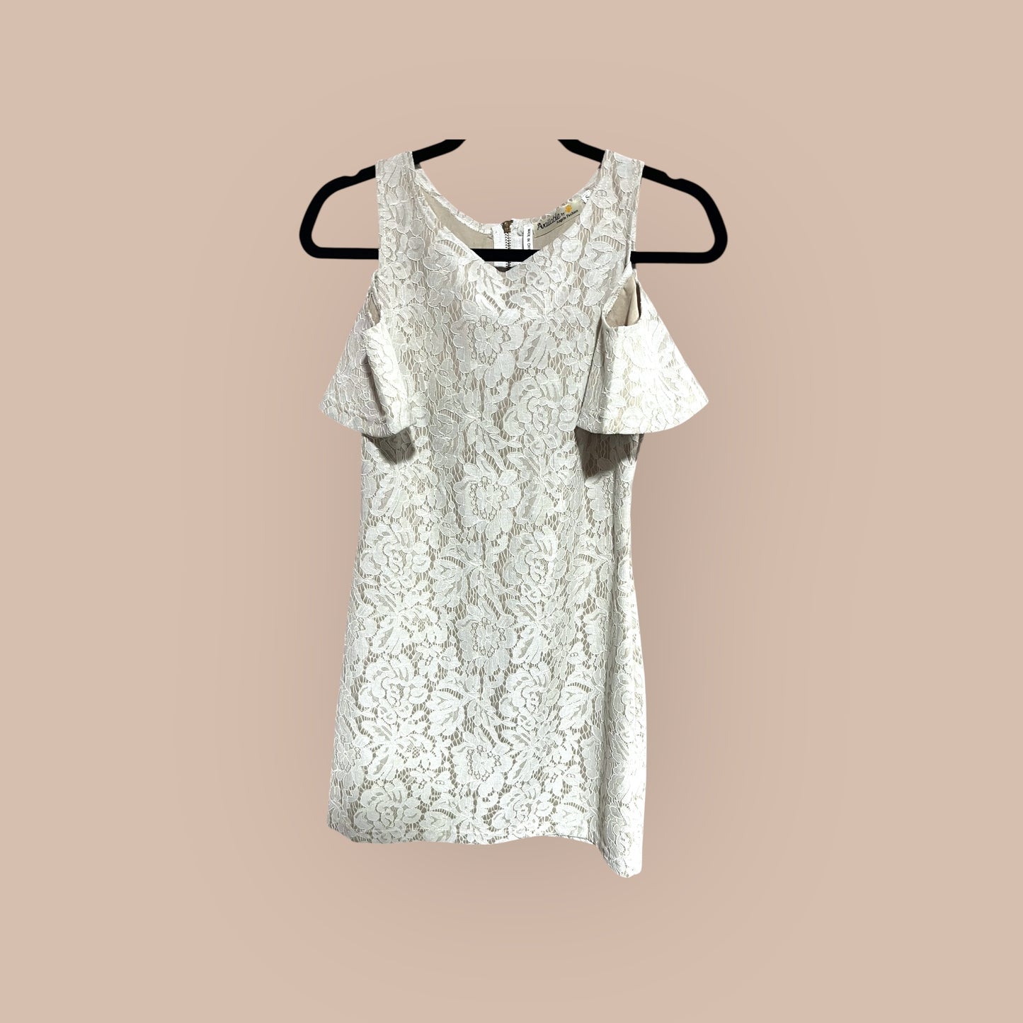 LACE/ BEIGE AVAILABLE BY ANGELA FASION DRESS, SMALL