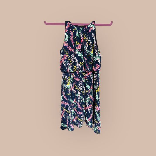 BLUE/ FLORAL YA DRESS, MED