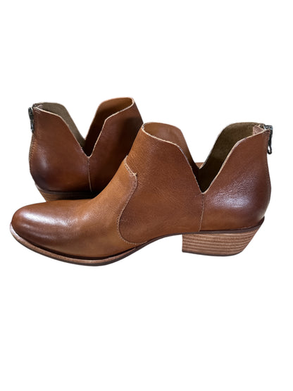 BROWN KORK BOOTIES, 9