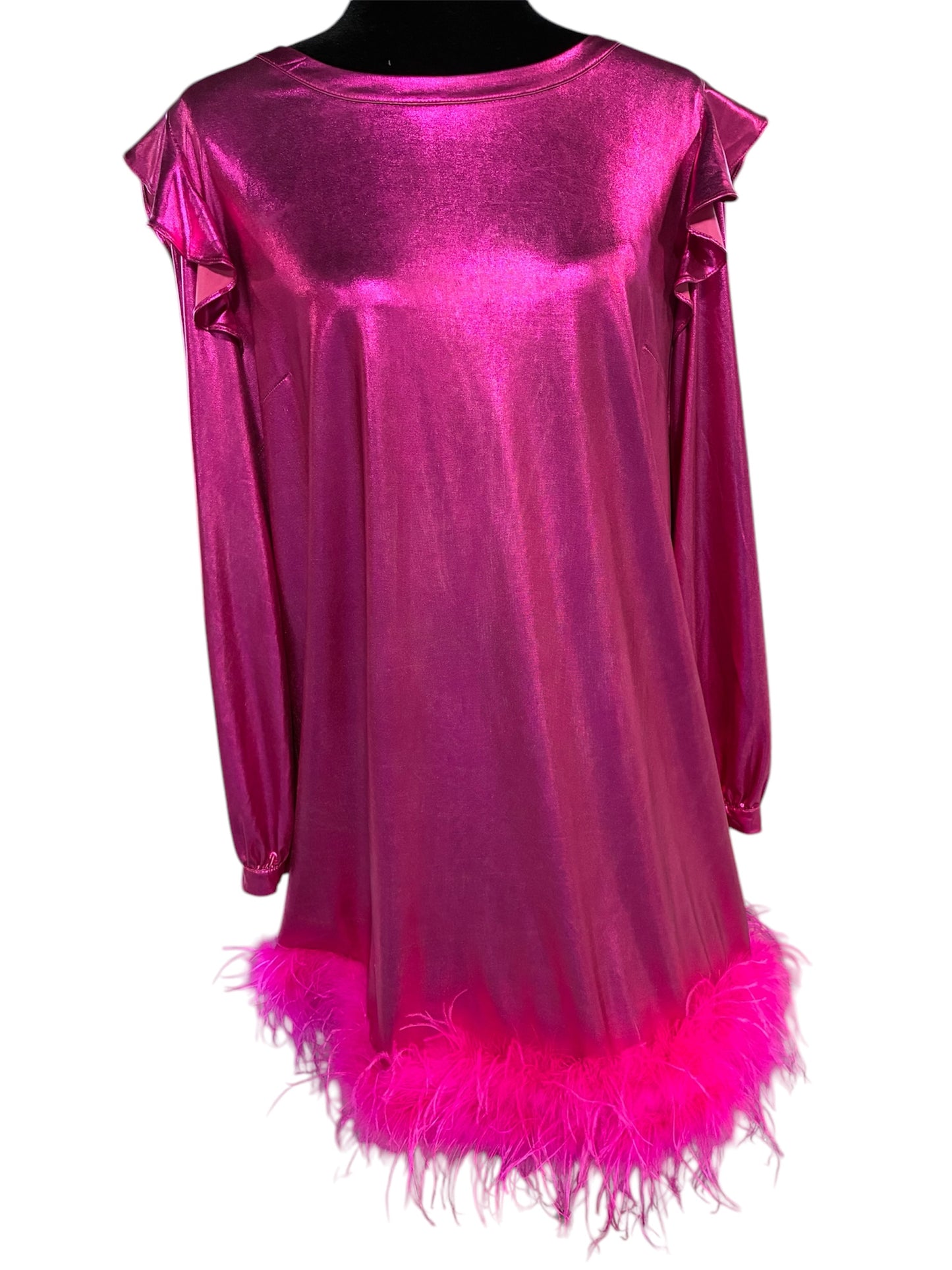 PINK JODIFL HOT PINK DRESS, LARGE